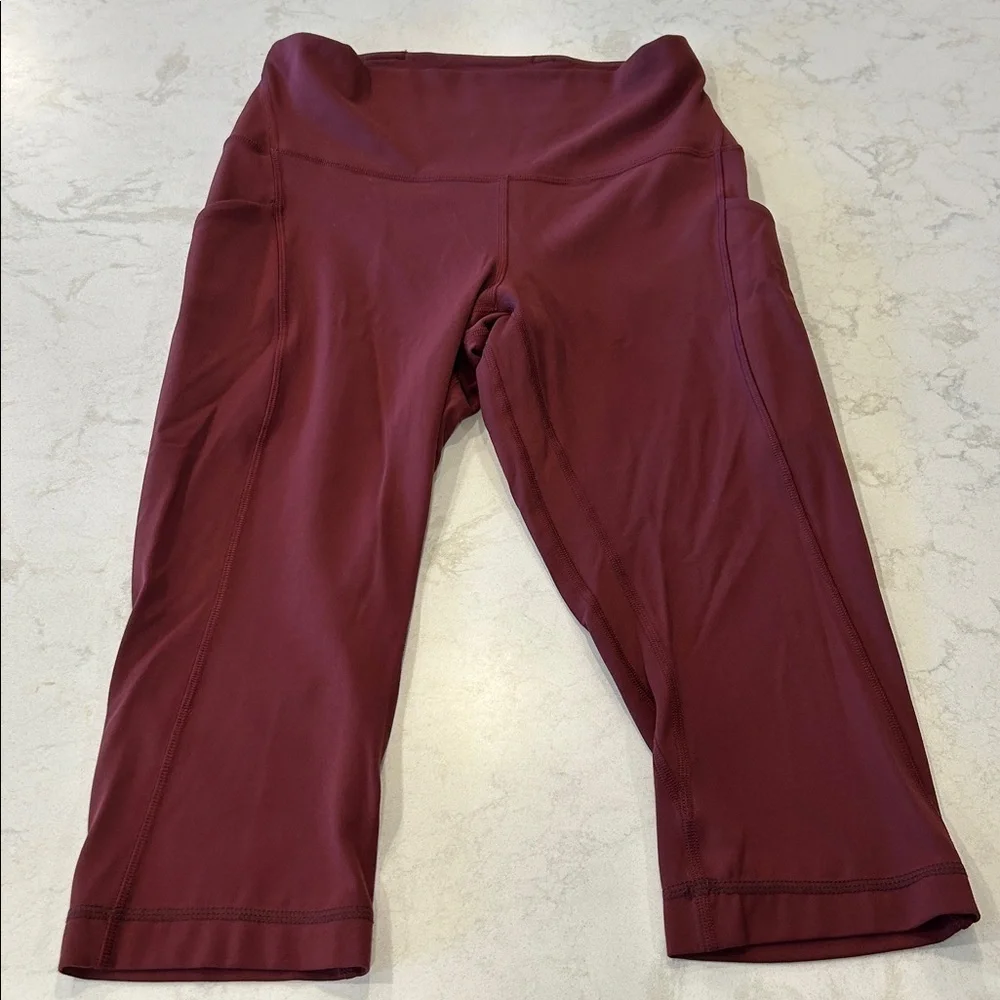 Lululemon Side Pocket Crop High Waist Leggings 22